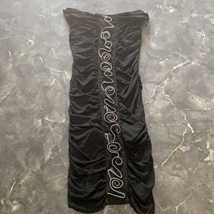 Black Tube Top Mini Dress